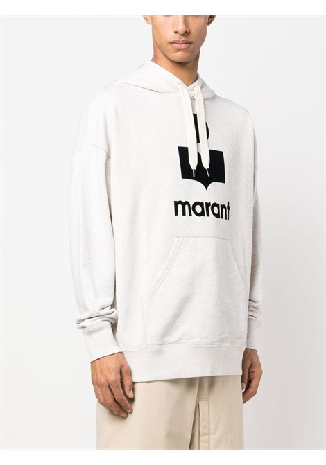 miley hoodie man white in cotton ISABEL MARANT | Sweatshirts | SW0027HA-A1M05H23EC